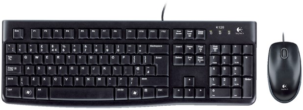 Toetsenbord Logitech MK120 Qwerty + muis USB zwart - Afbeelding 2
