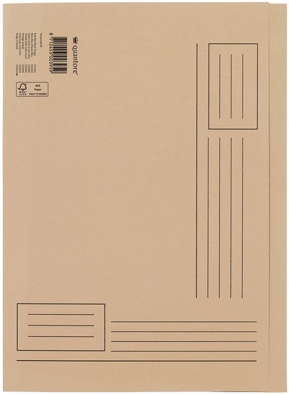 Vouwmap Quantore A4 ongelijke zijde 250gr beige - Afbeelding 2