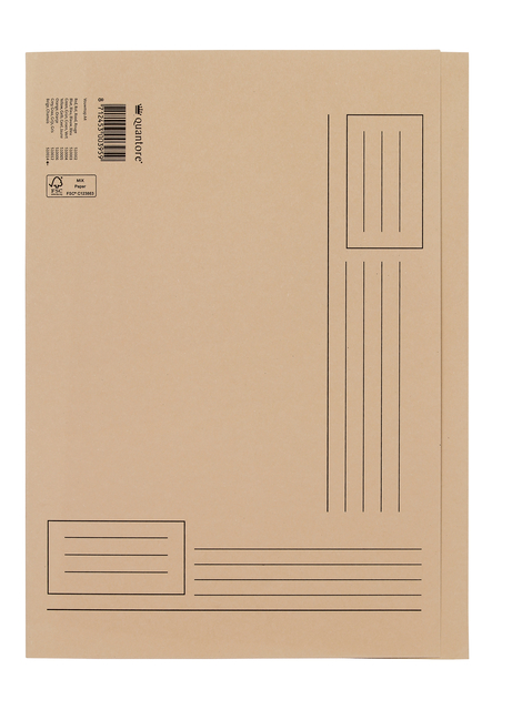 Vouwmap Quantore A4 ongelijke zijde 250gr beige - Afbeelding 3