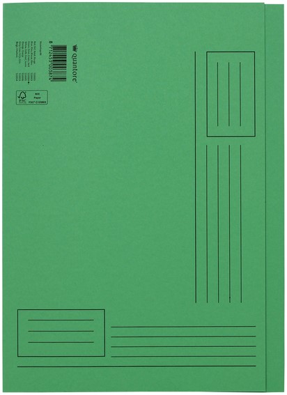 Vouwmap Quantore A4 ongelijke zijde 250gr groen - Afbeelding 2