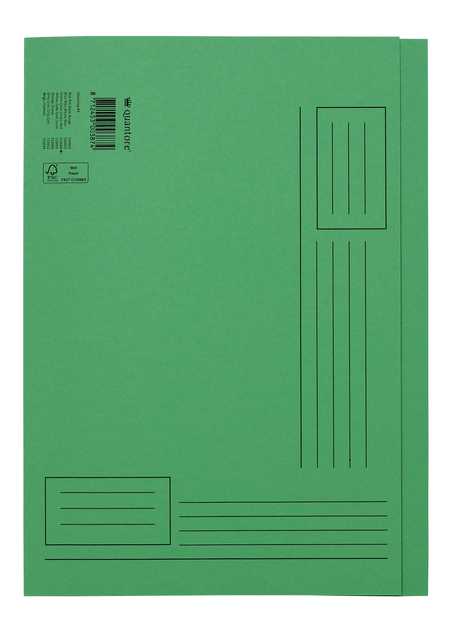 Vouwmap Quantore A4 ongelijke zijde 250gr groen - Afbeelding 3