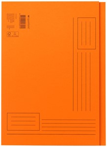 Vouwmap Quantore A4 ongelijke zijde 250gr oranje