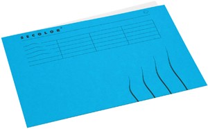 Vouwmap Secolor A4 100% gerecycled karton 250gr blauw