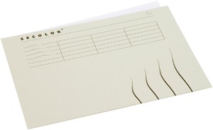 Vouwmap Secolor A4 100% gerecycled karton 250gr grijs