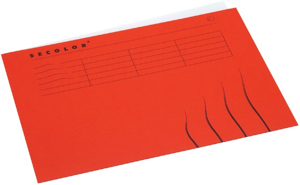 Vouwmap Secolor A4 100% gerecycled karton 250gr rood - Afbeelding 2