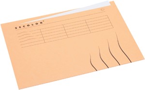 Vouwmap Secolor met tabrand A4 100% gerecycled karton 250gr Beige