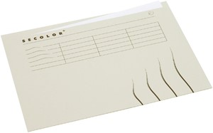 Vouwmap Secolor met tabrand A4 100% gerecycled karton 250gr Grijs