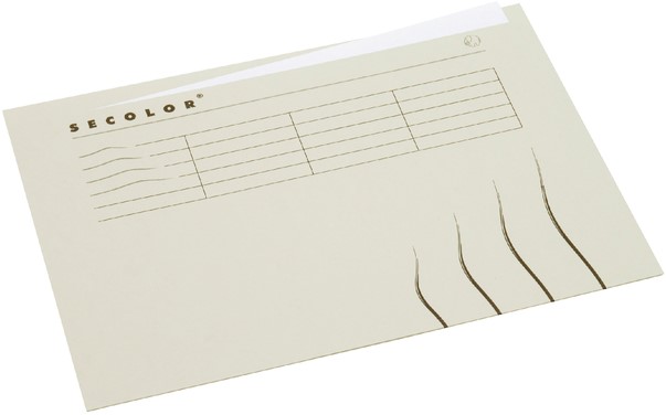 Vouwmap Secolor met tabrand A4 100% gerecycled karton 250gr Grijs - Afbeelding 2