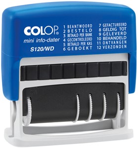 Woord-datumstempel Colop Printer Mini S 120/WD 12 teksten