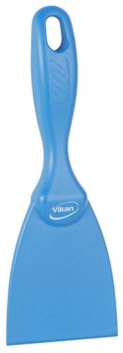 Vikan – Hygiene – Handschraper – Metal&x-ray detecteerbaar – Recht – Polypropyleen – Blauw – 75mm
