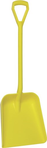 Vikan – Hygiene – Schep – Rechte steel – Groot blad – Polypropyleen – Geel