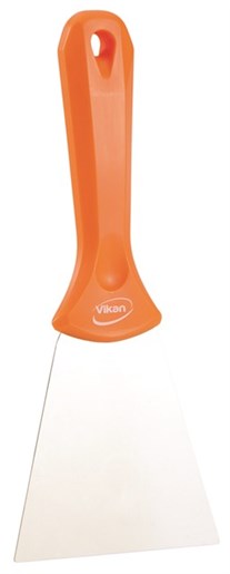 Vikan – Hygiene – Handschraper – Met RVS blad – Oranje – Breed