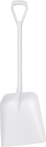 Vikan – Hygiene – Schep – Rechte steel – Groot blad – Polypropyleen – Wit