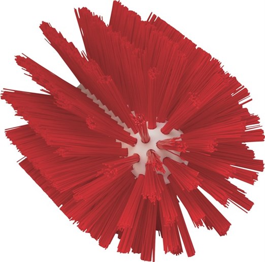 Vikan – Hygiene pijpenborstel – Medium vezels – Steelmodel – Ø103mm – Rood