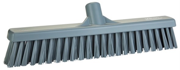 Vikan – Hygiene combiveger – Hard/Zachte vezels – 410mm – Grijs