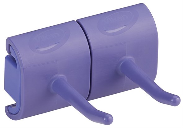 Vikan – Hygiene – Dubbele haak – Voor Hi-Flex ophangsysteem – Polypropyleen – Paars