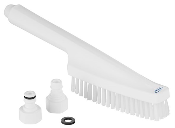 Vikan – Hygiene Handborstel – Met waterdoorvoer – Hard – 330mm – Wit