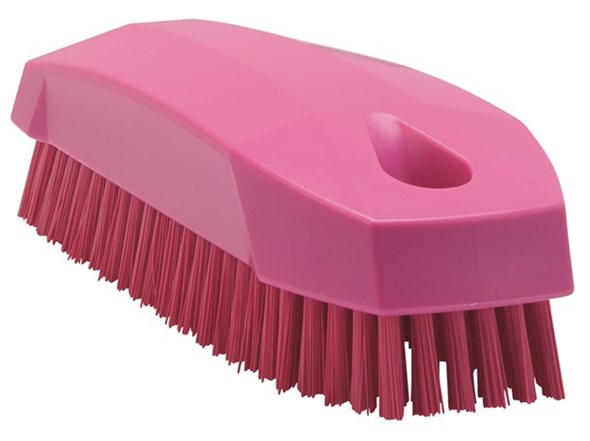 Vikan – Hygiene nagelborstel – Harde vezels – 130mm – Roze