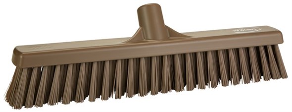 Vikan – Hygiene combiveger – Hard/Zachte vezels – 410mm – Bruin