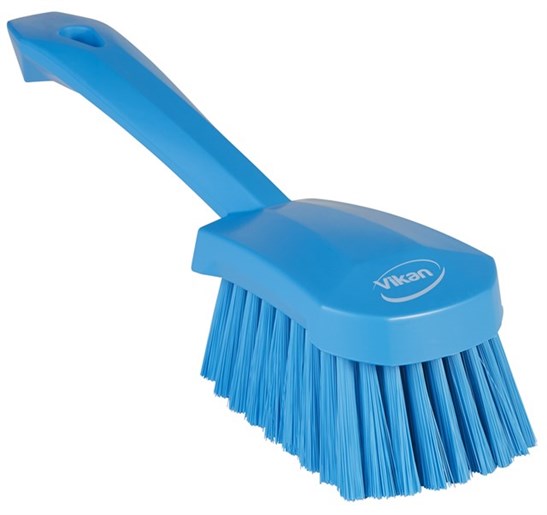 Vikan – Hygiene – Afwasborstel – Met korte steel – Zachte vezels – Blauw