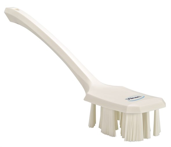 Vikan – UST – Afwasborstel – Met lange steel – Harde vezels – Wit