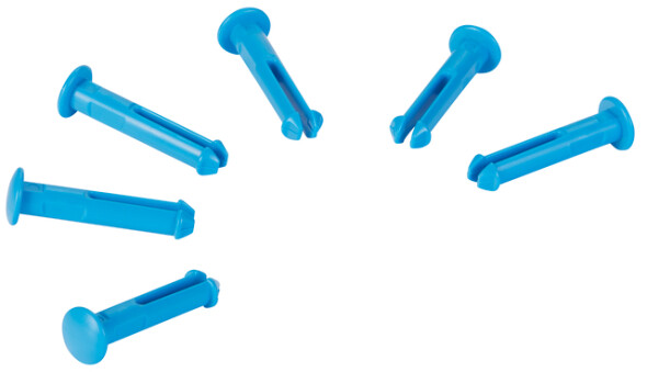 Vikan – Hygiene – Hi-Flex onderdelen – Voor ophangsysteem – Setje van 6 pinnen – Kunststof – Blauw