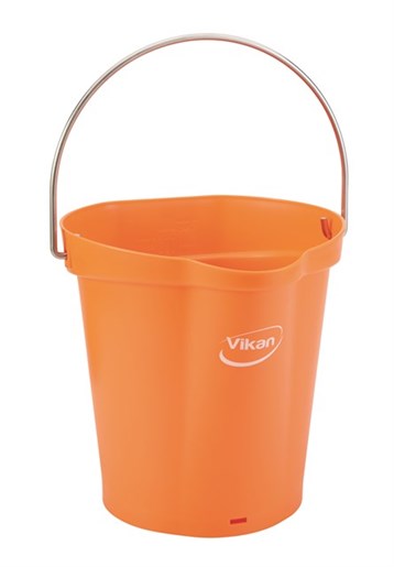 Vikan – Hygiene emmer – Met Schenktuit – Maatverdeling – Oranje – 6L