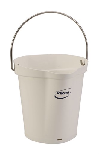 Vikan – Hygiene emmer – Met Schenktuit – Maatverdeling – Wit – 6L