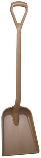 Vikan – Hygiene schep – Rechte steel 1040mm – Standaard blad 327x271mm – Bruin