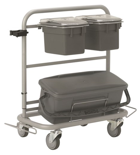 Vikan – Microfibre werkwagen Slimliner Voor Microvezelreiniging – 40cm – Grijs