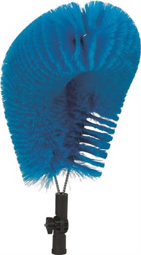 Vikan – Hygiene – Externe buizenborstel – Zachte vezels – Verstelbaar – Blauw
