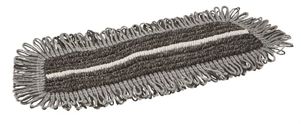 Vikan – Microfibre Damp47 – Microvezel vlakmop – Klittenband – 25cm – Donkergrijs