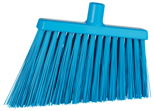 Vikan – Hygiene – Hoekbezem – Extra harde lange schuine vezels – Blauw