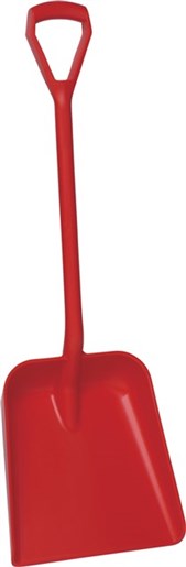 Vikan – Hygiene – Schep – Rechte steel – Groot blad – Polypropyleen – Rood
