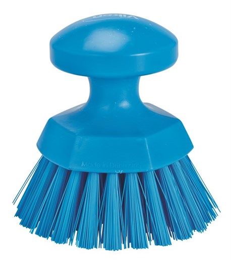 Vikan – Hygiene – Ronde werkborstel – Harde vezels – Blauw