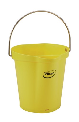 Vikan – Hygiene emmer – Met Schenktuit – Maatverdeling – Geel – 6L