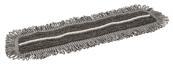 Vikan – Microfibre Damp47 – Microvezel vlakmop – Klittenband – 40cm – Donkergrijs
