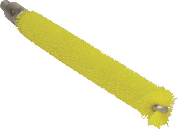 Vikan – Hygiene – Pijpenborstel – Voor flexibele kabel – Medium vezels – Geel – 12mm
