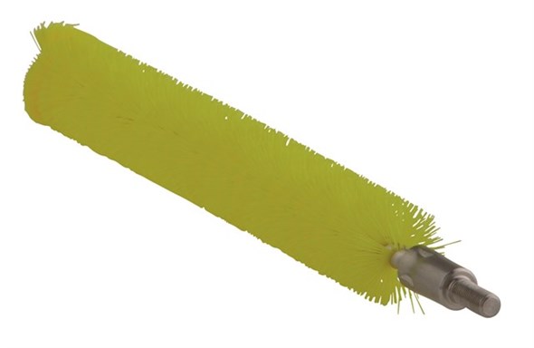 Vikan – Hygiene – Pijpenborstel – Voor flexibele kabel – Medium vezels – Geel – 20mm