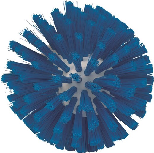 Vikan – Hygiene wormhuisborstelkop – Medium vezels – Ø135mm – 130mm – Blauw