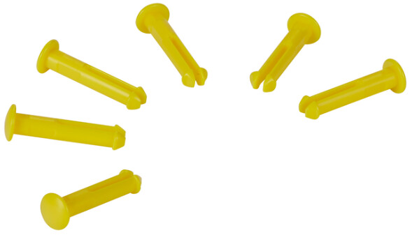 Vikan – Hygiene – Hi-Flex onderdelen – Voor ophangsysteem – Setje van 6 pinnen – Kunststof – Geel