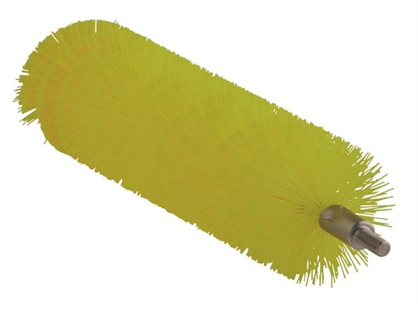 Vikan – Hygiene – Pijpenborstel – Voor flexibele kabel – Medium vezels – Geel – 40mm