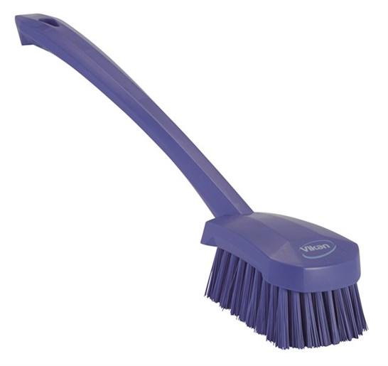 Vikan – Hygiene – Afwasborstel – Met lange steel – Harde vezels – Paars