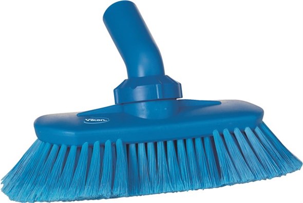 Vikan – Hygiene wandborstel – Met waterdoorvoer – Verstelbaar – Zacht – 240mm – Blauw