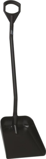 Vikan – Hygiene – Schep – Ergonomische steel – Groot blad – Polypropyleen – Zwart