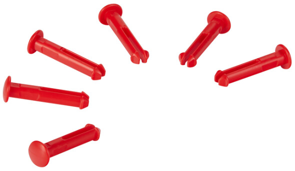 Vikan – Hygiene – Hi-Flex onderdelen – Voor ophangsysteem – Setje van 6 pinnen – Kunststof – Rood