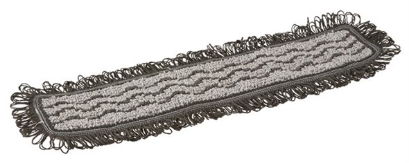 Vikan – Microfibre Damp42 – Microvezel vlakmop – Klittenband – 400mm – Donkergrijs