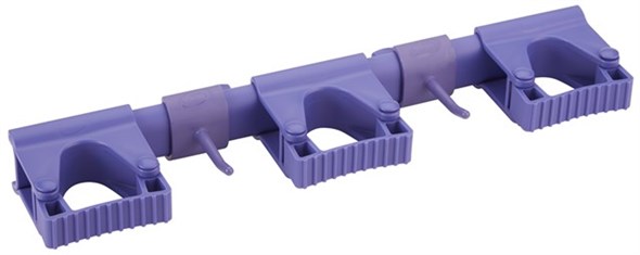 Vikan – Hygiene – Hi-Flex ophangsysteem – Met 3 rubber band klemmen en 2 haken – Polypropyleen – Paars