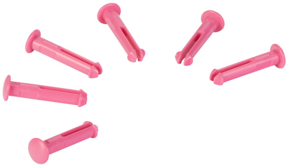 Vikan – Hygiene – Hi-Flex onderdelen – Voor ophangsysteem – Setje van 6 pinnen – Kunststof – Roze