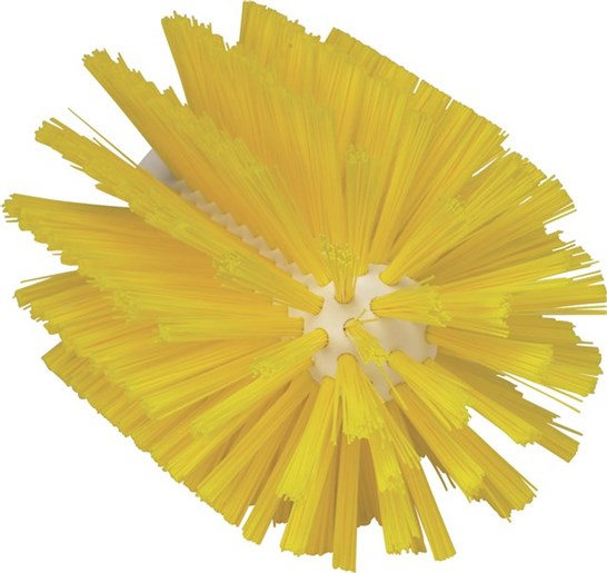 Vikan – Hygiene pijpenborstel – Medium vezels – Steelmodel – Ø103mm – Geel